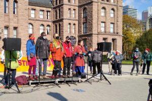 Singing at the Day of Action